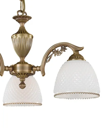 Люстра подвесная  L 8601/3 Reccagni Angelo белая на 3 лампы, основание античное бронза в стиле классический  фото 2